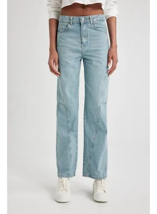 Woman 90'S Wide Leg Denim Trousers 