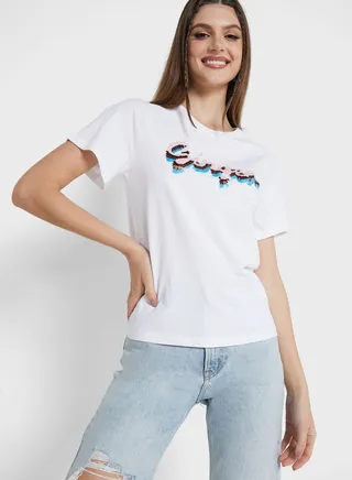 Crew Neck Logo Raglan T-Shirt