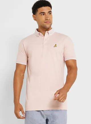 Mens Ss Jersey Polo With Split Hem Side 