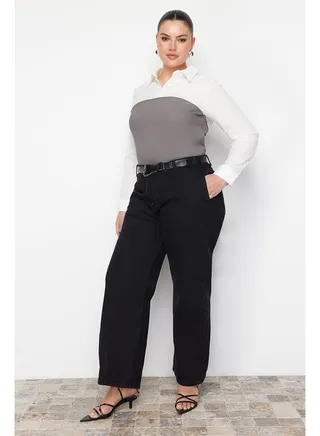 Wide Leg Plus Size Jeans 