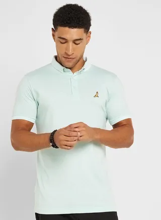 Mens Ss Jersey Polo With Split Hem Side