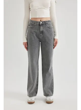 Woman 90'S Wide Leg Denim Trousers 