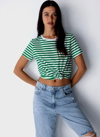 Crew Neck Crop T-Shirt 
