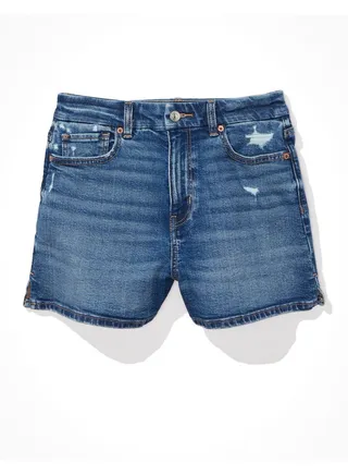 AE Stretch Curvy Denim Mom Shorts 