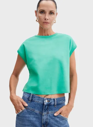 Crew Neck Knitted T-Shirt 