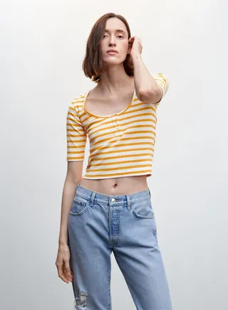 Striped Crop T-Shirt 