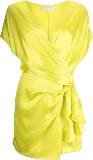 Draped-Detail Mini Dress