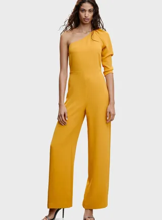 One Shoulder Wide Leg Jumpsuit 