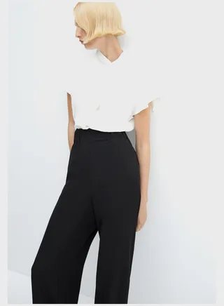Ruffle Neck Belted Jumpsuit 