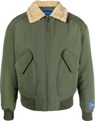 Tonal-Stitch Bomber Jacket