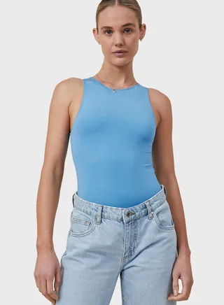 Round Neck Detailed Bodysuit 