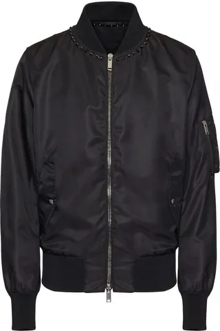 Rockstud bomber jacket