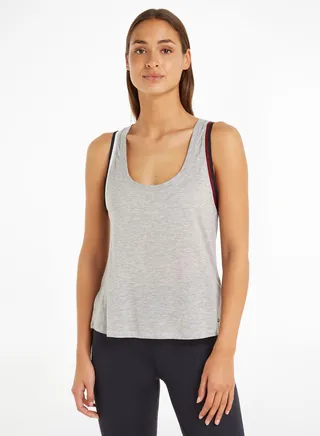Scoop Neck Piping Detail Vest