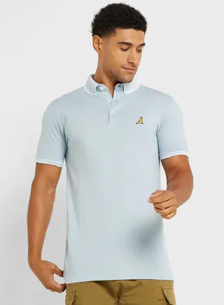 Mens Ss Jersey Polo With Split Hem Side