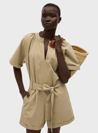 Belted Pocket Detail Playsuit 