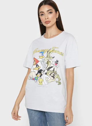 Crew Neck Graphic T-Shirt