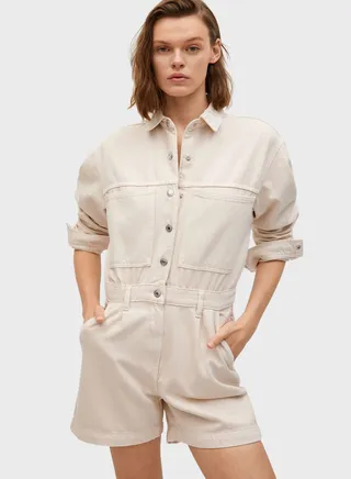Button Detail Playsuit 