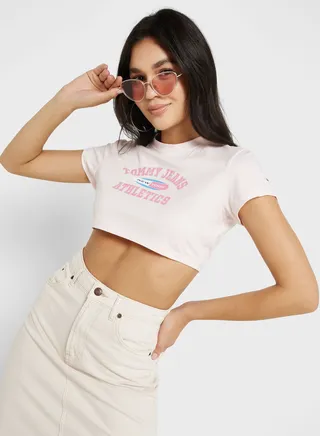 Logo Graphic Crop T-Shirt