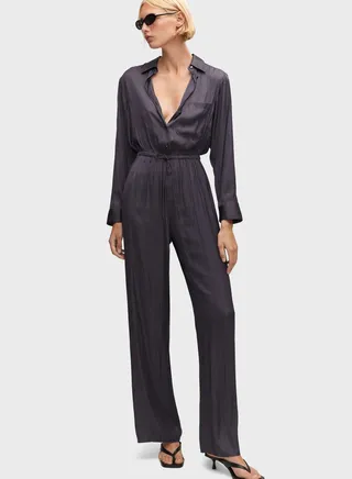 Pocket Button Detail Jumpsuit 