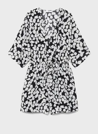Printed Surplice Playsuit 