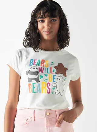 Bears Print Crew Neck T-Shirt