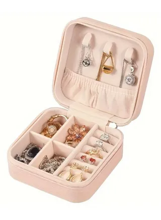 1PC Jewelry Storage Box Travel Jewelry Box- Multicolour 