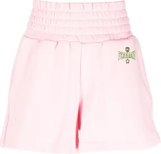 Elasticated-Waistband Cotton Shorts