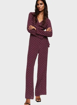 Dot Print Jumpsuit 