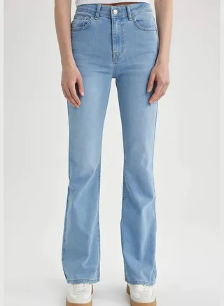 Woman Flare Fit Denim Trousers