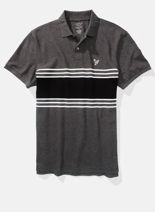 AE Striped Pique Polo Shirt 
