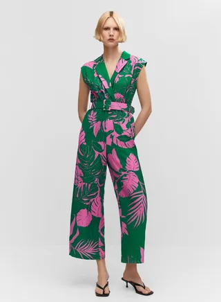 Wide Leg Belted Jumpsuit 