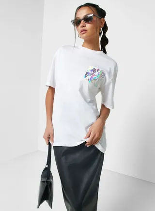Oversized Tee With Drop Shoulder