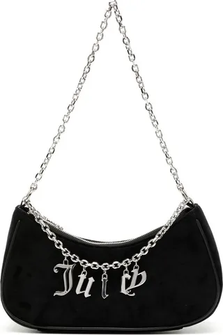 Shelley chain-strap velvet bag