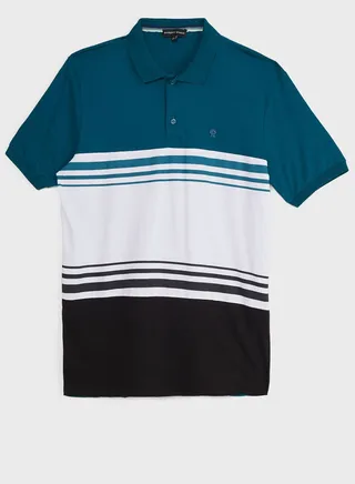Colourblock Polo T-Shirt