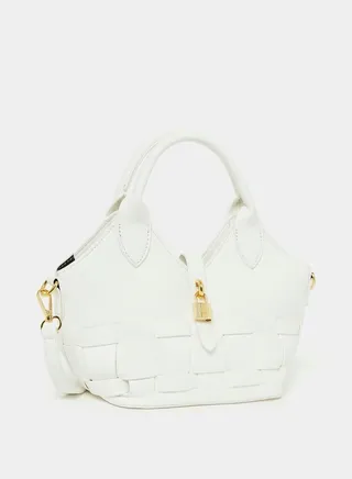 Braided Handbag with Detachable Strap