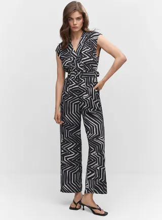 Belted High Waist Jumpsuit 