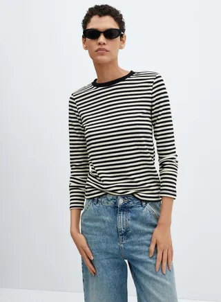 Crew Neck Striped T-Shirt 