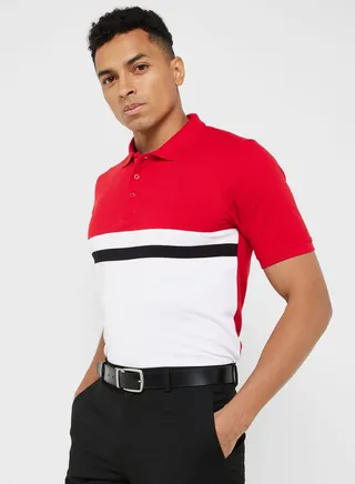 Colour Block Polo Shirt 
