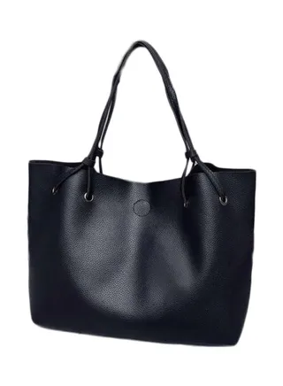 Leather Hobo Bag Black 