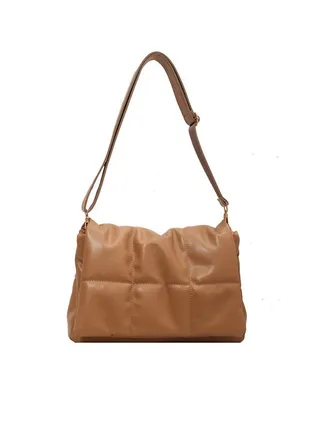 Large capacity adjustable chain cross-body bag, Fall/Winter 2023 new stylish vintage diamond embroidered shoulder bag 