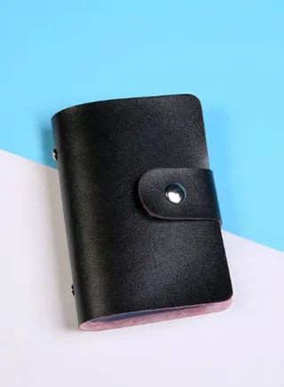24 Slots Business Card Holder Black 