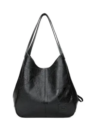 Hollow Double Frilled Hobo Black 