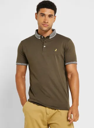 Mens Ss Jersey Polo With Split Hem Side