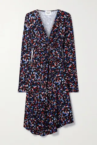 Isabel Marant Étoile - Jadiya Twist-front Printed Stretch-jersey Dress - Black