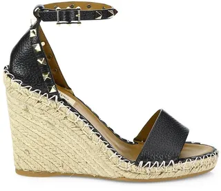 Core Rockstud Leather Wedge Sandals
