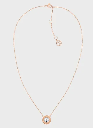 Crystal Stud Pendant Necklace