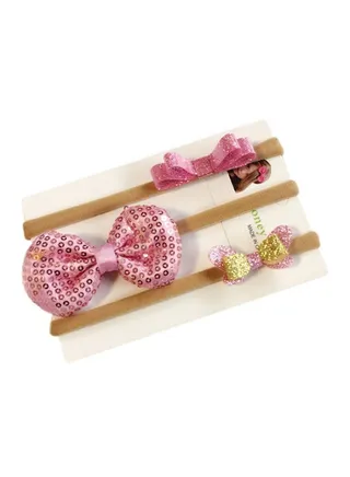 3-Piece Hair Accessories Set Pink 