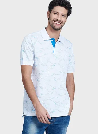 Whale Print Polo 
