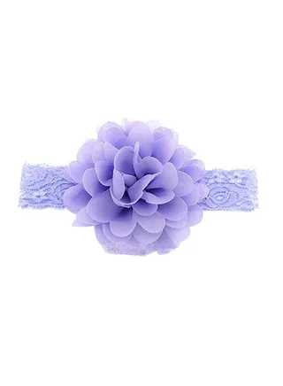 Chiffon Flower Design Headband Purple 
