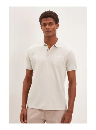 Regular Fit Short Sleeve Waffle Pocket Polo 